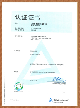 ISO证书(中文)